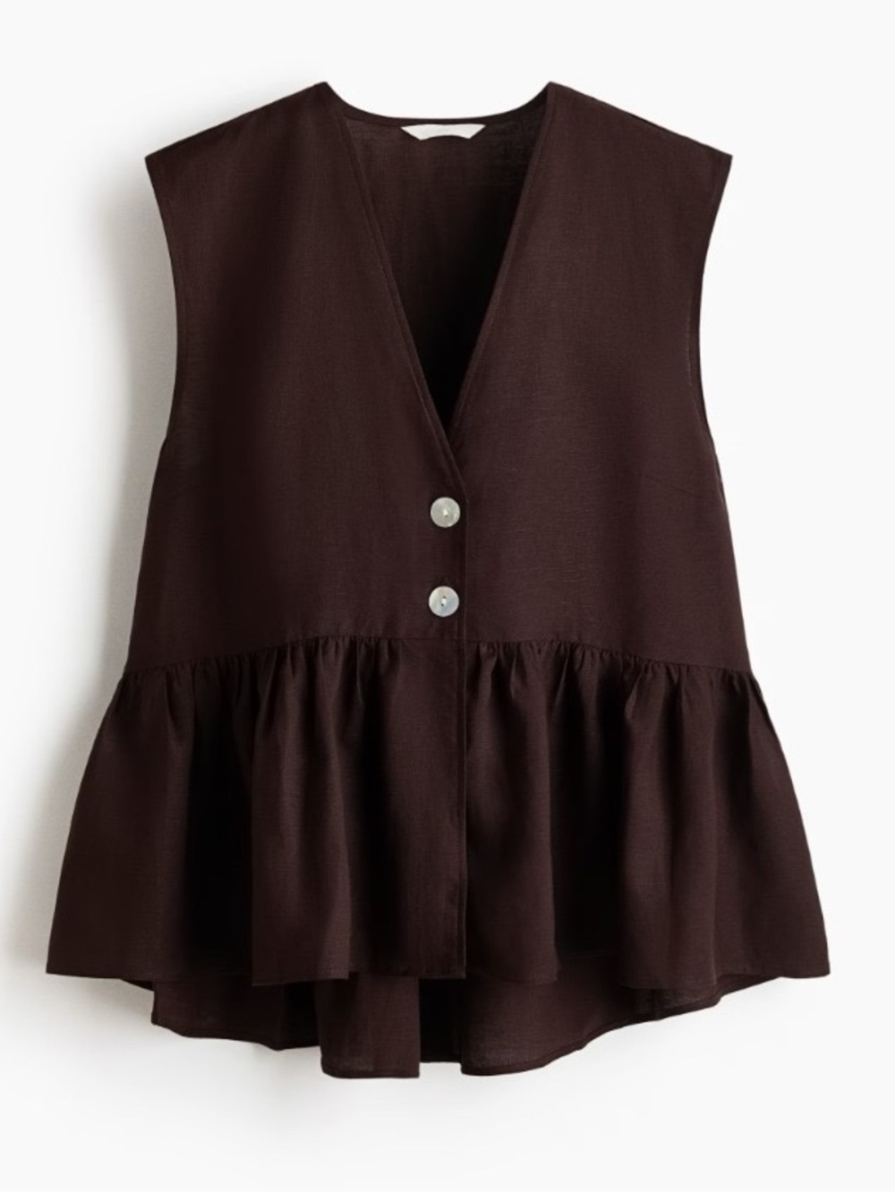 NWT Brown Peplum Top H&M